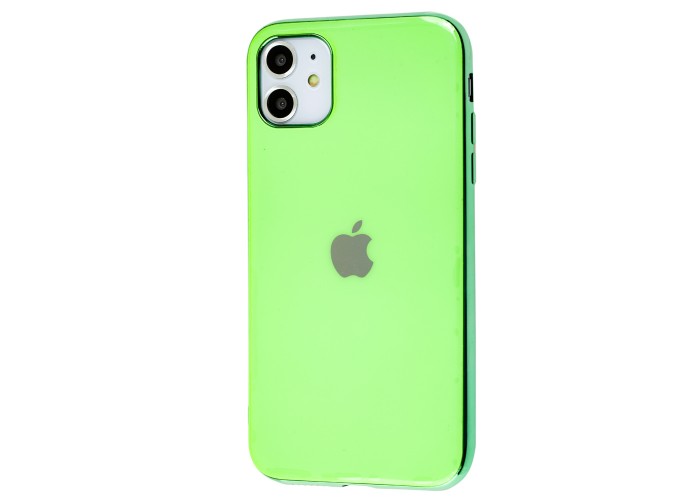 Чехол для iPhone 11 Silicone case (TPU) салатовый