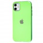 Чехол для iPhone 11 Silicone case (TPU) салатовый