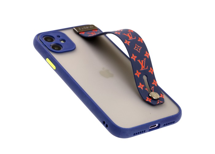 Чехол для iPhone 11 WristBand LV синий / красный