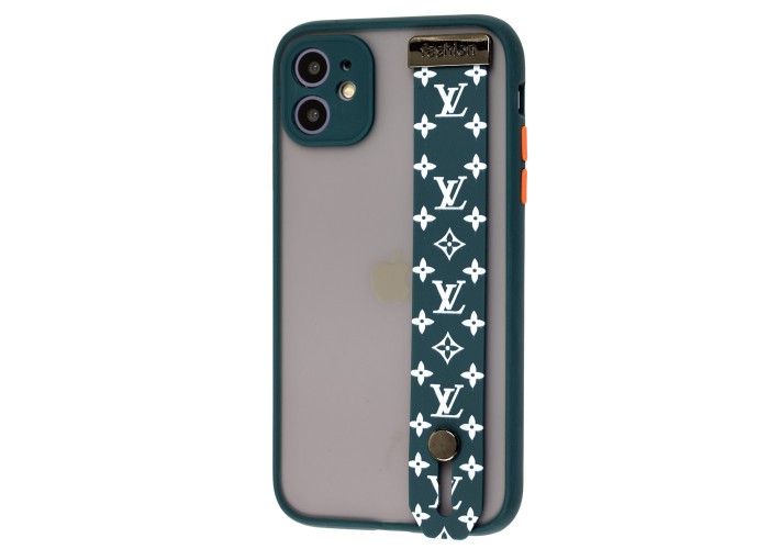 Чехол для iPhone 11 WristBand LV зеленый / белый