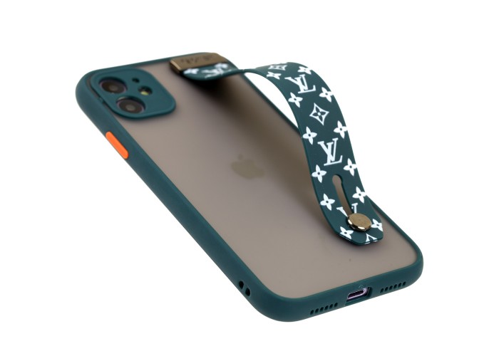 Чехол для iPhone 11 WristBand LV зеленый / белый
