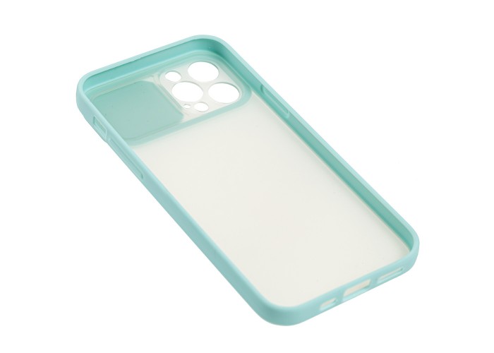 Чехол для iPhone 12 Pro LikGus Camshield camera protect бирюзовый
