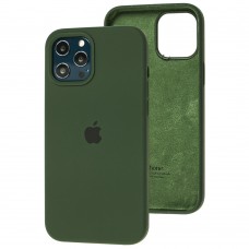 Чехол для iPhone 12 Pro Max Silicone Full зеленый / cyprus green