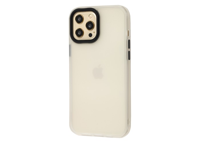 Чехол для iPhone 12 Pro Max Totu Shadow Matte Metal Buttons белый