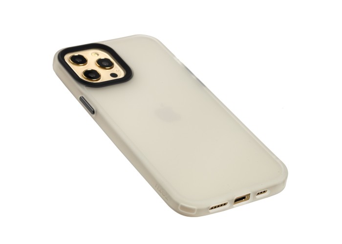 Чехол для iPhone 12 Pro Max Totu Shadow Matte Metal Buttons белый