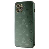 Чехол для iPhone 12 Pro Max glass LV зеленый