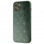 Чехол для iPhone 12 Pro Max glass LV зеленый