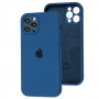 Чехол для iPhone 12 Pro Silicone Slim Full camera blue cobalt