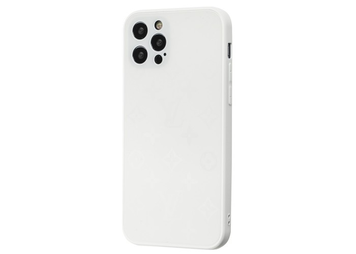 Чехол для iPhone 12 Pro glass LV белый