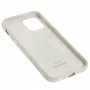 Чехол для iPhone 12 mini Alcantara 360 белый