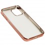 Чехол для iPhone 12 mini Glossy edging розово-золотистый