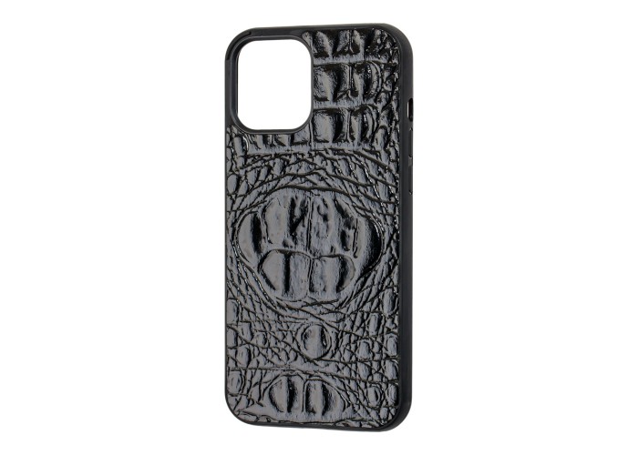 Чехол для iPhone 12 mini Reptile Croco черный