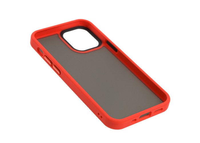 Чехол для iPhone 12 mini Totu Shadow Matte Metal Buttons красный
