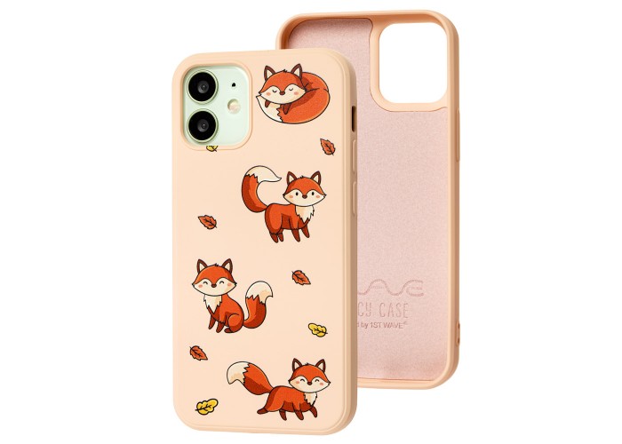 Чехол для iPhone 12 mini Wave Fancy fox / pink sand