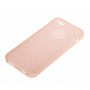 Чехол для iPhone 5 ребристый под яблоко розовый