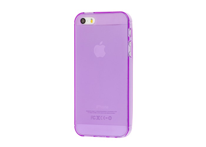 Чехол для iPhone 5 силиконовый фиолетовый