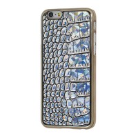 Чехол для iPhone 6 Plastic Crocodile серебристый