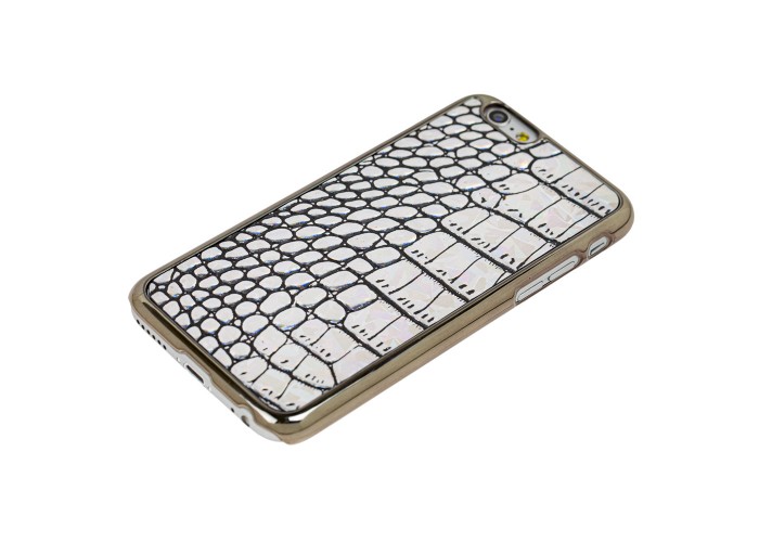Чехол для iPhone 6 Plastic Crocodile серебристый