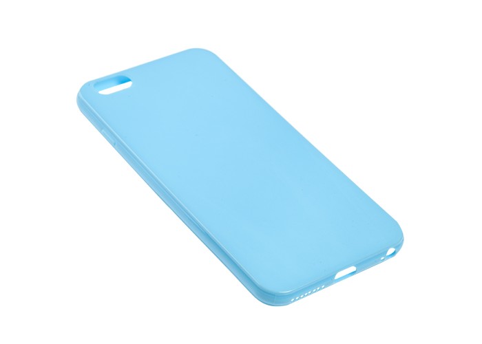 Чехол для iPhone 6 Plus глянцевый голубой
