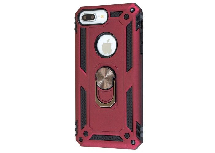 Чехол для iPhone 7 Plus / 8 Plus Serge Ring ударопрочный бордовый