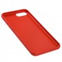 Чехол для iPhone 7 Plus / 8 Plus кожа металл красный