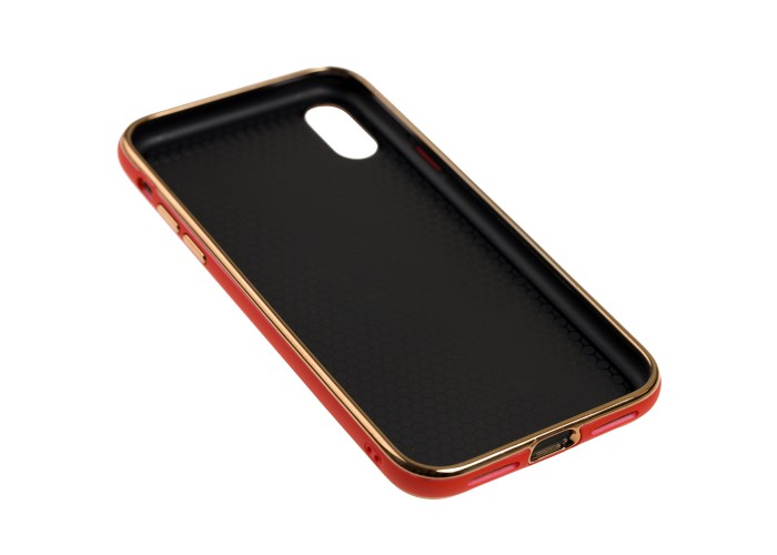 Чехол для iPhone X / Xs Glass Premium красный