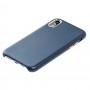 Чехол для iPhone X / Xs эко-кожа синий