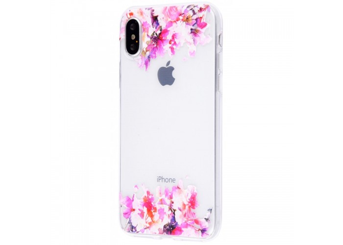 Чехол для iPhone X / Xs цветы маслом