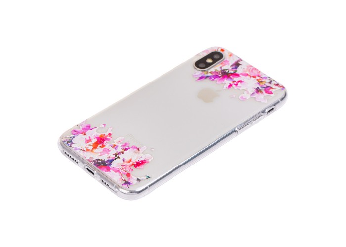 Чехол для iPhone X / Xs цветы маслом