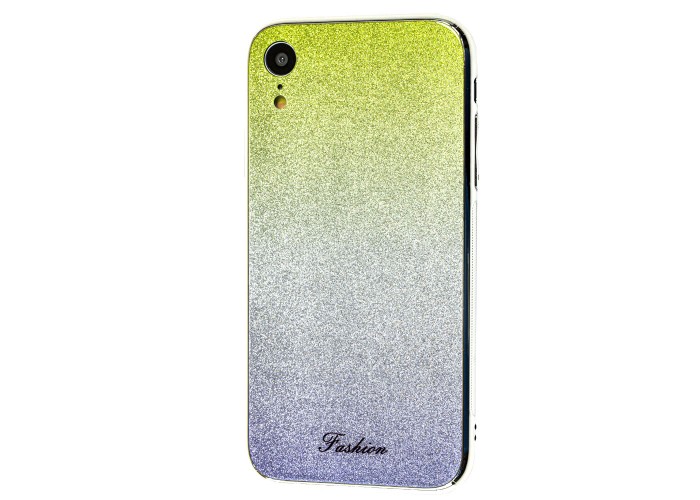 Чехол для iPhone Xr Ambre Fashion лимонно / серебристый
