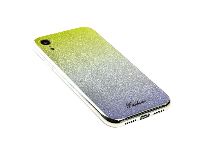 Чехол для iPhone Xr Ambre Fashion лимонно / серебристый