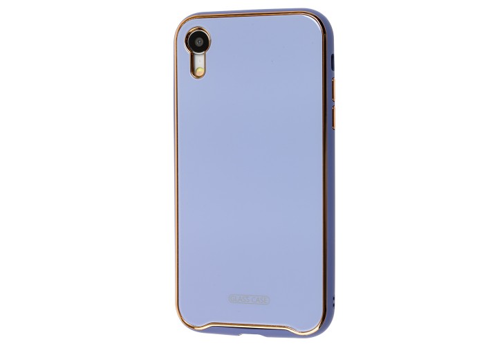 Чехол для iPhone Xr Glass Premium сиреневый