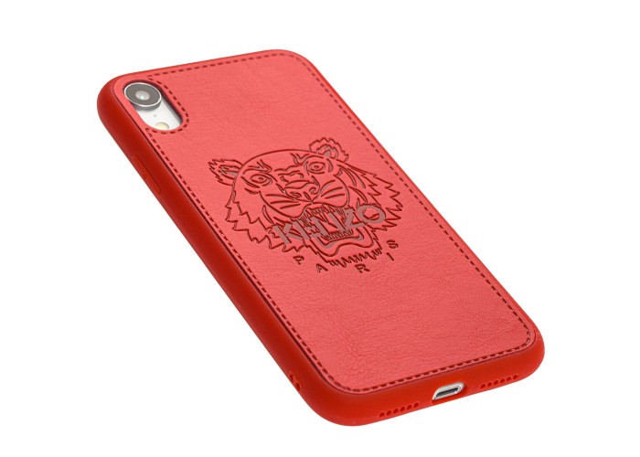 Чехол для iPhone Xr Kenzo leather красный