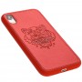 Чехол для iPhone Xr Kenzo leather красный
