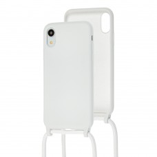 Чехол для iPhone Xr Lanyard without logo белый