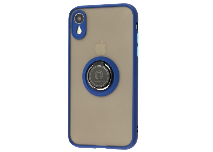 Чехол для iPhone Xr LikGus Edging Ring синий