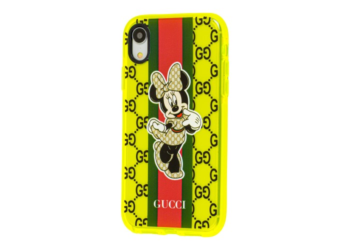 Чехол для iPhone Xr Neon print Минни Маус