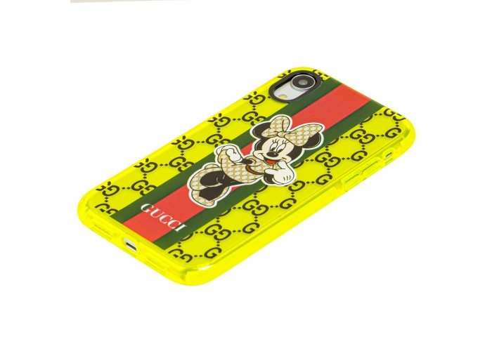 Чехол для iPhone Xr Neon print Минни Маус
