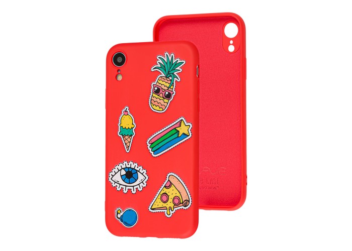 Чехол для iPhone Xr Wave Fancy color style pineapple / red