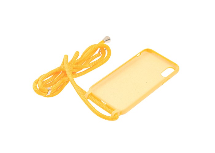 Чехол для iPhone Xs Max Lanyard without logo желтый