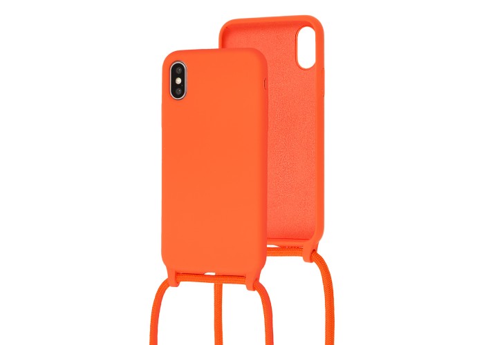 Чехол для iPhone Xs Max Lanyard without logo orange