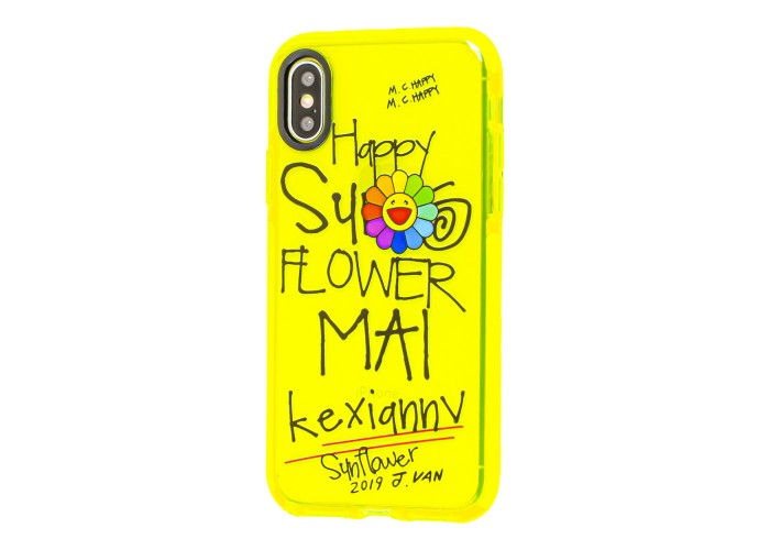 Чехол для iPhone Xs Max Neon print happy
