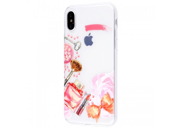 Чехол силиконовый для iPhone X / Xs косметика