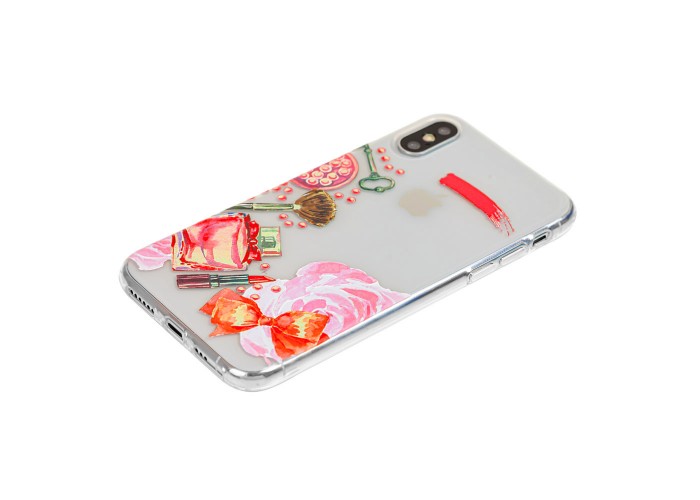 Чехол силиконовый для iPhone X / Xs косметика
