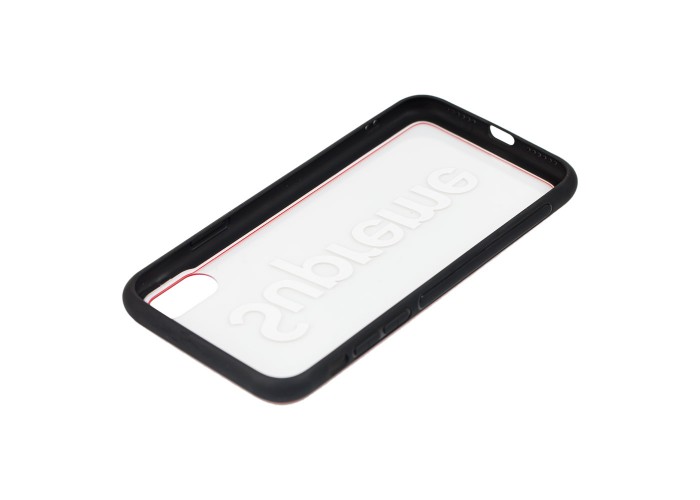 Чехол with logo для iPhone X / Xs supreme красный