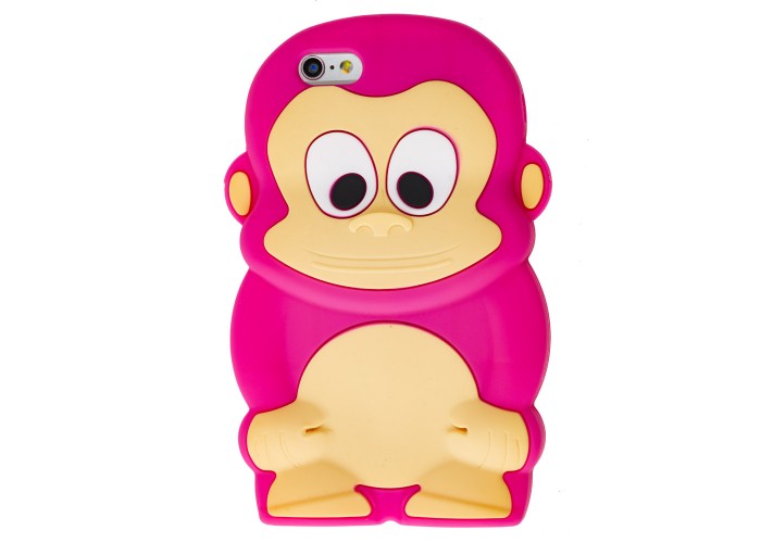 3D чехол Monkey для iPhone 6 малиновый