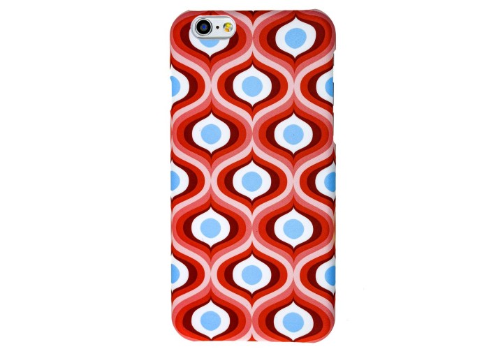 Чехол Aro для iPhone 6 Soft touch узор красно розовый
