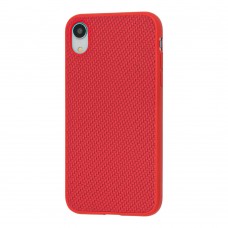Чехол Carbon New для iPhone Xr красный