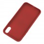 Чехол Carbon New для iPhone Xr красный
