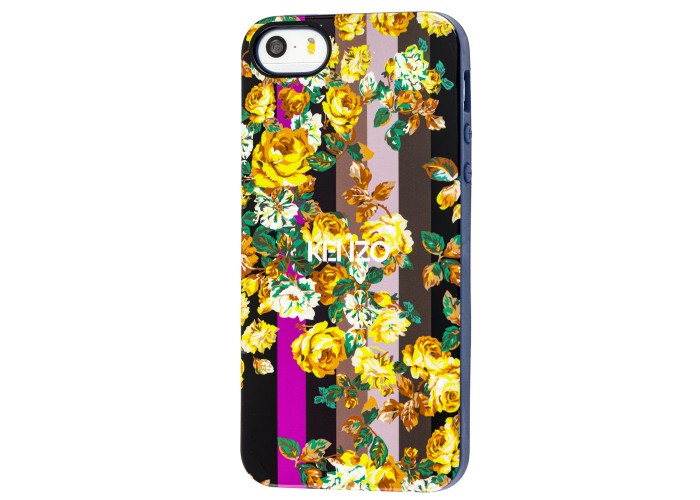 Чехол Kenzo для iPhone 5 цветы с полосками